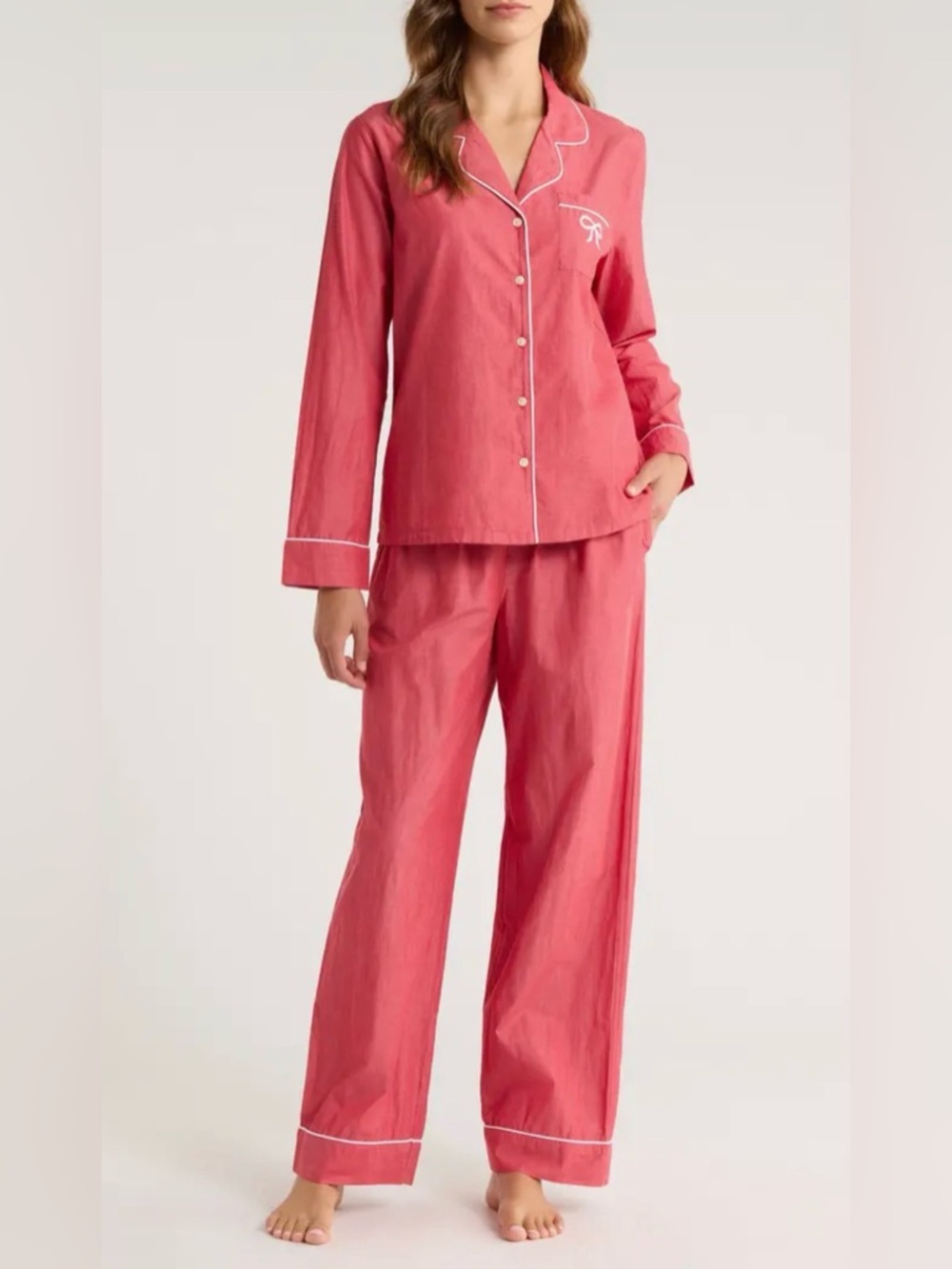 Nordstrom Classic Cotton Pajamas in Red